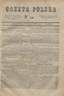 Gazeta Polska. 1830, Nro 190 (18 lipca)