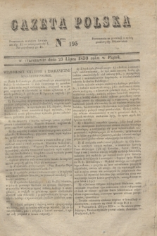 Gazeta Polska. 1830, Nro 195 (23 lipca)