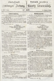 Amtsblatt zur Lemberger Zeitung = Dziennik Urzędowy do Gazety Lwowskiej. 1860, nr 152
