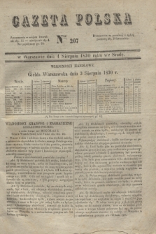 Gazeta Polska. 1830, Nro 207 (4 sierpnia)