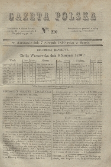 Gazeta Polska. 1830, Nro 210 (7 sierpnia)