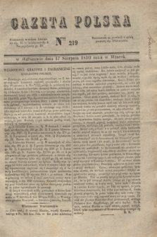 Gazeta Polska. 1830, Nro 219 (17 sierpnia)