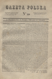 Gazeta Polska. 1830, Nro 228 (26 sierpnia)