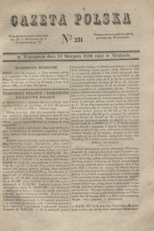 Gazeta Polska. 1830, Nro 231 (29 sierpnia)