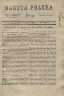 Gazeta Polska. 1830, Nro 240 (7 września)