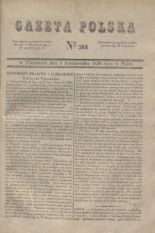 Gazeta Polska. 1830, Nro 263 (1 października)