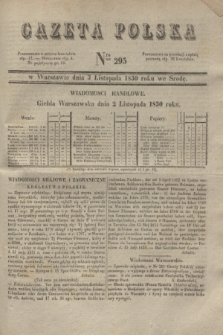 Gazeta Polska. 1830, Nro 295 (3 listopada)