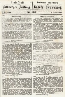 Amtsblatt zur Lemberger Zeitung = Dziennik Urzędowy do Gazety Lwowskiej. 1860, nr 156