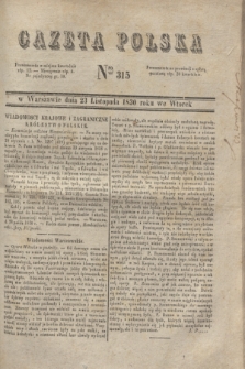 Gazeta Polska. 1830, Nro 315 (23 listopada)