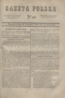 Gazeta Polska. 1830, Nro 317 (25 listopada)