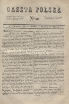 Gazeta Polska. 1830, Nro 331 (14 grudnia)