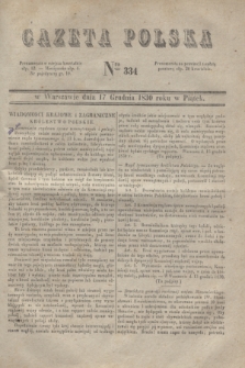 Gazeta Polska. 1830, Nro 334 (17 grudnia)