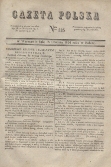 Gazeta Polska. 1830, Nro 335 (18 grudnia)