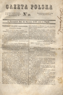 Gazeta Polska. 1830, Nro 20 (22 stycznia)