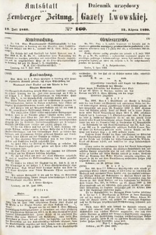 Amtsblatt zur Lemberger Zeitung = Dziennik Urzędowy do Gazety Lwowskiej. 1860, nr 160