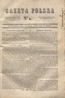 Gazeta Polska. 1830, Nro 40 (12 lutego) + dod.