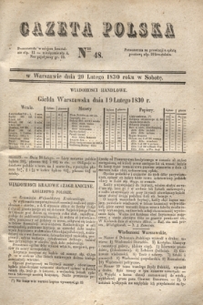 Gazeta Polska. 1830, Nro 48 (20 lutego)