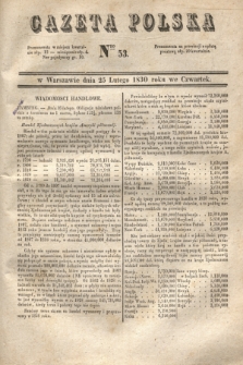 Gazeta Polska. 1830, Nro 53 (25 lutego)