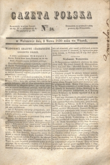 Gazeta Polska. 1830, Nro 58 (2 marca)