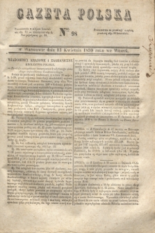 Gazeta Polska. 1830, Nro 98 (13 kwietnia)