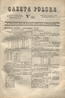Gazeta Polska. 1830, Nro 111 (26 kwietnia)