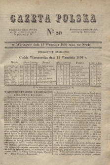 Gazeta Polska. 1830, Nro 247 (15 września)