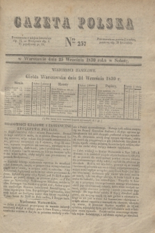 Gazeta Polska. 1830, Nro 257 (25 września)