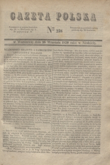Gazeta Polska. 1830, Nro 258 (26 września)