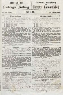 Amtsblatt zur Lemberger Zeitung = Dziennik Urzędowy do Gazety Lwowskiej. 1860, nr 165