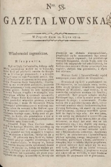 Gazeta Lwowska. 1814, nr 58