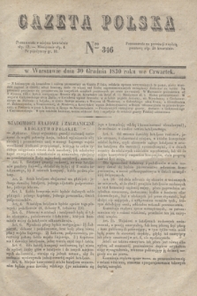 Gazeta Polska. 1830, Nro 346 (30 grudnia)