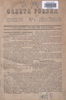 Gazeta Polska. 1831, Nro 1 (1 stycznia)