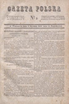 Gazeta Polska. 1831, Nro 3 (3 stycznia)