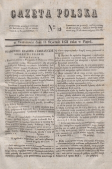 Gazeta Polska. 1831, Nro 13 (14 stycznia)