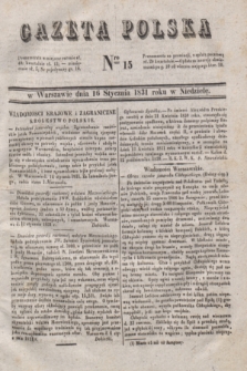 Gazeta Polska. 1831, Nro 15 (16 stycznia)