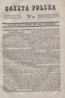 Gazeta Polska. 1831, Nro 16 (17 stycznia)