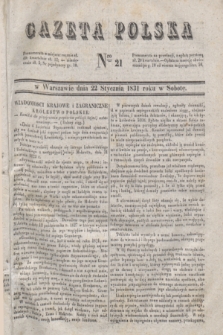 Gazeta Polska. 1831, Nro 21 (22 stycznia)