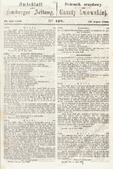 Amtsblatt zur Lemberger Zeitung = Dziennik Urzędowy do Gazety Lwowskiej. 1860, nr 168