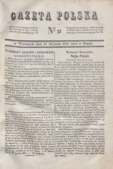 Gazeta Polska. 1831, Nro 27 (28 stycznia)