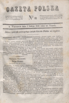 Gazeta Polska. 1831, Nro 31 (1 lutego)