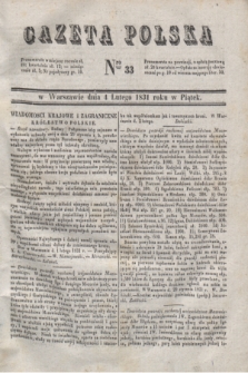 Gazeta Polska. 1831, Nro 33 (4 lutego)