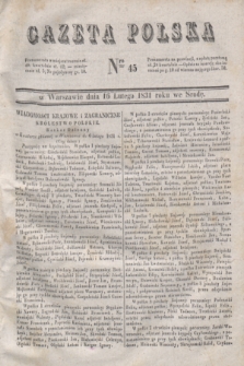 Gazeta Polska. 1831, Nro 45 (16 lutego)