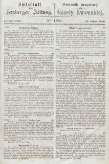 Amtsblatt zur Lemberger Zeitung = Dziennik Urzędowy do Gazety Lwowskiej. 1860, nr 170