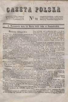 Gazeta Polska. 1831, Nro 71 (14 marca)