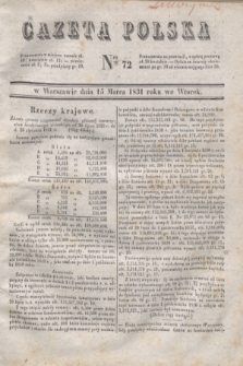 Gazeta Polska. 1831, Nro 72 (15 marca)