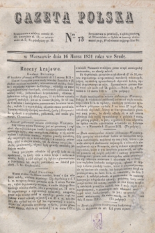 Gazeta Polska. 1831, Nro 73 (16 marca)