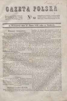 Gazeta Polska. 1831, Nro 83 (27 marca)