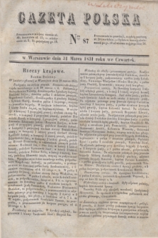 Gazeta Polska. 1831, Nro 87 (31 marca)