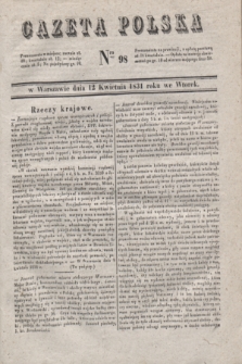 Gazeta Polska. 1831, Nro 98 (12 kwietnia)