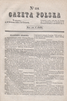 Gazeta Polska. 1831, Nro 114 (28 kwietnia)